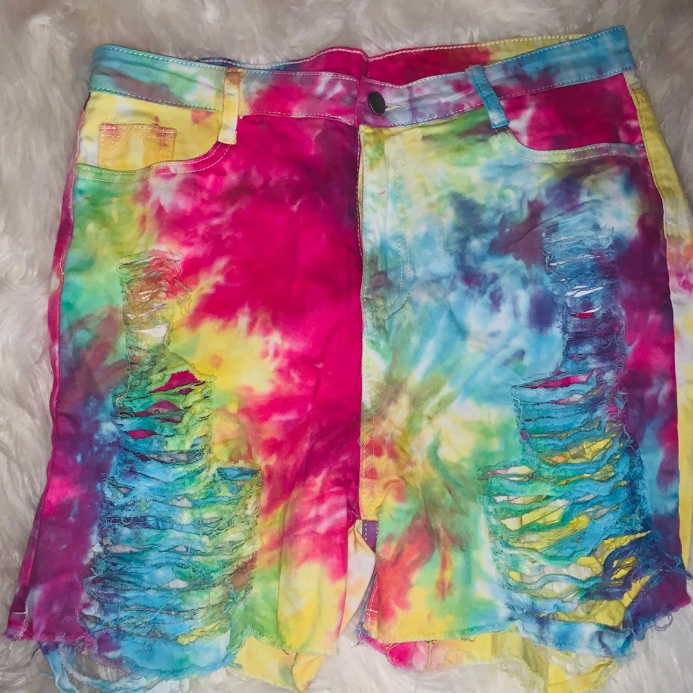 Tie die shorts